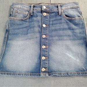 Womens Denim Skirt 7 Blue Mini Pencil Solid Denim Medium Wash Size 7